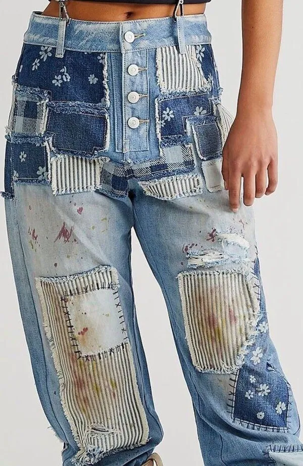 Free People Azalea Patchwork Jeans - Image 3