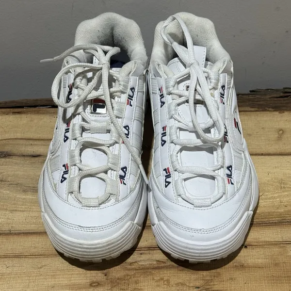 Fila Formation Shoes Size‎ 8D Casual Sneakers White Leather Low 5CM00514-125 - Image 3