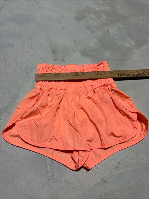 Free people movement FP High-Waist Ruched Shorts orange XS - Image 2
