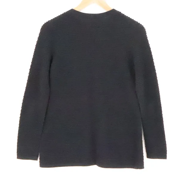 COS Textured Bubble Knit Sweater Womens Size M Black Minimalist‎ Cotton Pullover - Image 6