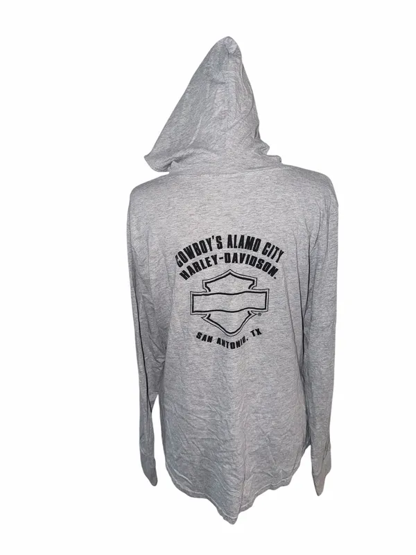 Harley-Davidson 2021 Embellished Hooded Pullover Graphic V-Neck San Antonio, Tx - Image 3