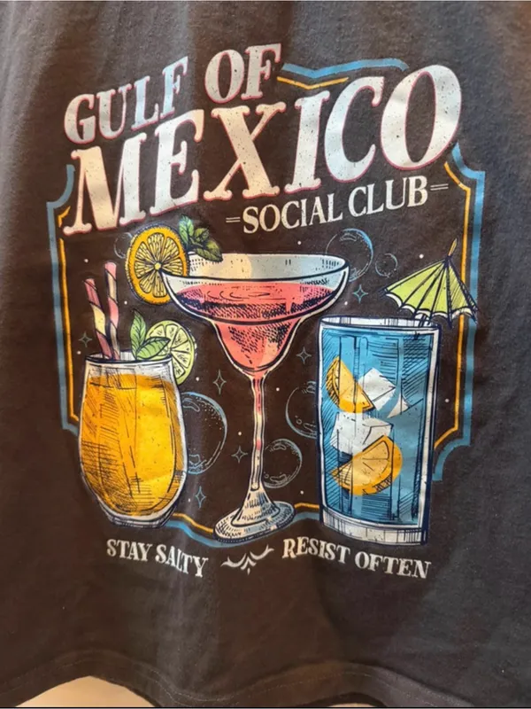 Gulf of Mexico Social Club Black Graphic Tee - Image 2