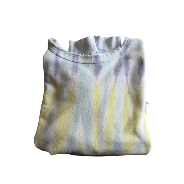 Z Supply Pastel Tie Dye Cropped Sweatshirt Medium Oversized 100% Cotton - Image 10