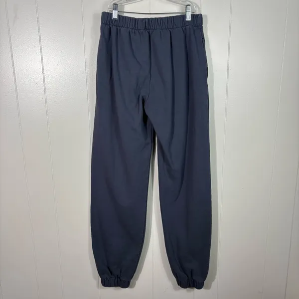 Brandy Melville Washed Blue Fleece Lined Elastic Waist Jogger Sweatpants OS OSFM - Image 3