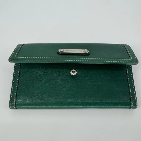 Michael Kors Hunter Green Leather Wallet One Size - Image 9