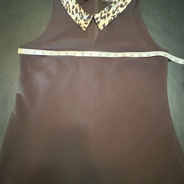 White House black market black dress with detachable accent size 8 - Image 10