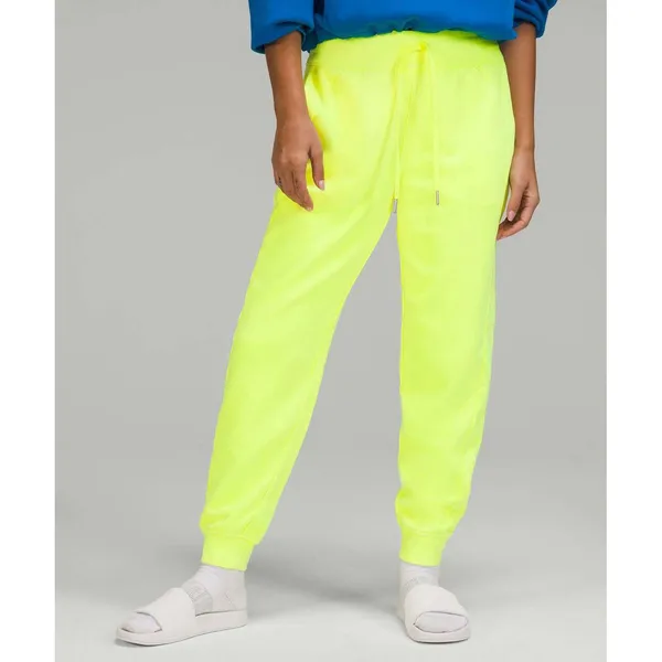 Lululemon 6 Scuba High Rise French Terry Jogger Garment Dye Highlight Neon Yello - Image 2