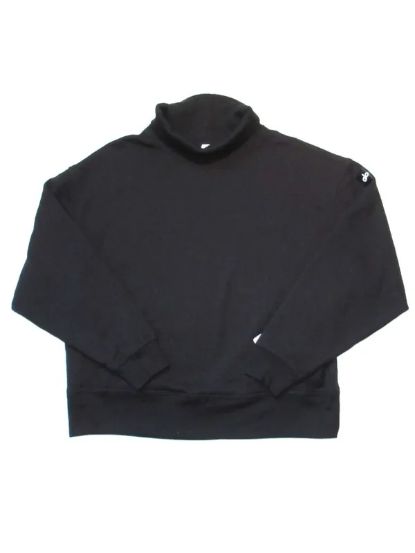 NWT Alo Hazy Mock Neck Pullover in Black Oversized Fleece Sweatshirt M - Image 2