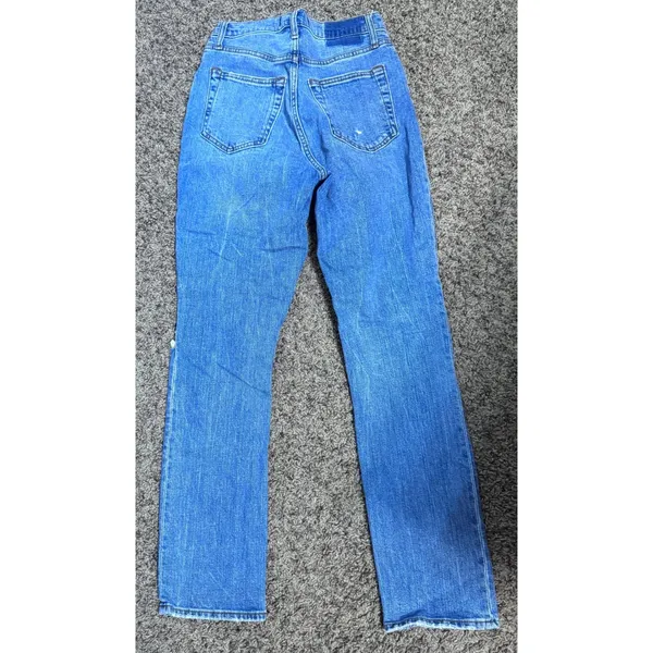 Abercrombie A&F Jeans Curve Love 90s Straight Ultra High Rise Distressed 26/2S - Image 3