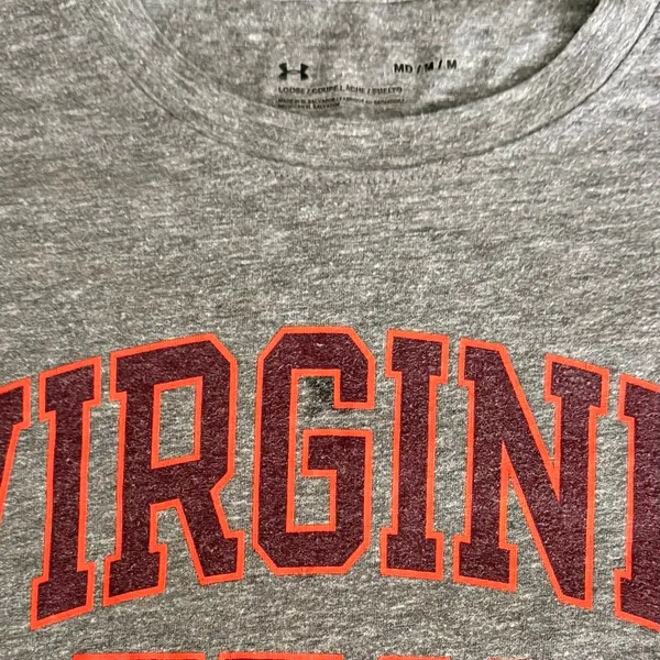 Under Armour Performance Virginia Tech Long Sleeve T-Shirt Heather Dark Gray - Image 6
