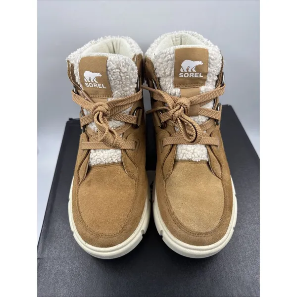 Sorel Explorer III NW Lace Up Waterproof Womens Boot Tawny Buff/Sea Salt Size 7 - Image 3