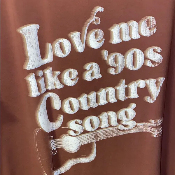 Refined Canvas Maroon “ Love me like a 90’s Country Song” T-Shirt Size Medium - Image 3