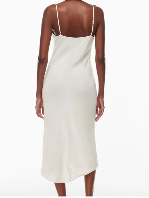 NWT Aritzia | Wilfred | Only Slip Midi Dress in Light Birch Size XL - Image 4