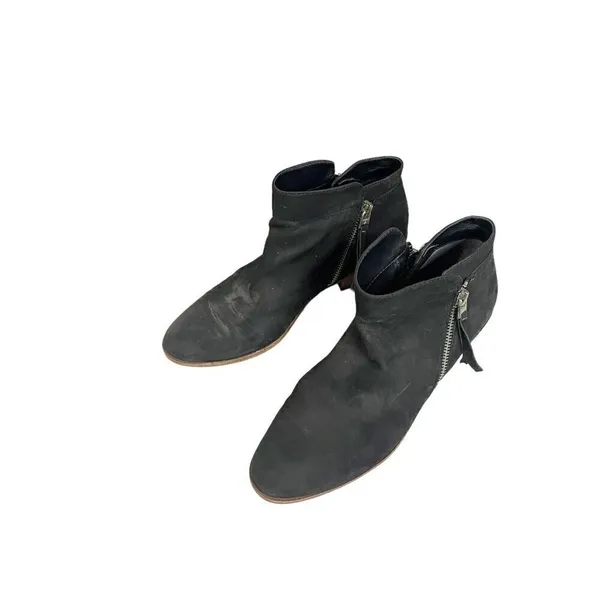 Sam Edelman Shoes Womens Size 8.5 Packer‎ Black Suede Zip Ankle Booties - Image 2