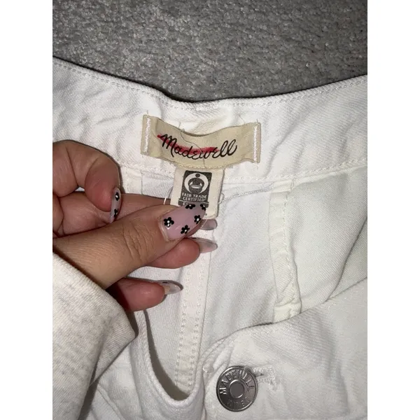 madewell baggy straight jeans white trousers 33 - Image 5