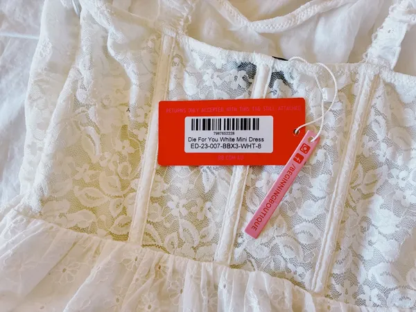 Beginning Boutique Dress White Mini - Image 3