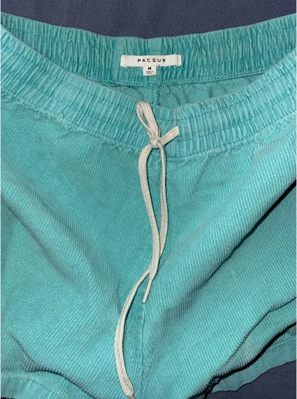 Teal Corduroy PacSun Shorts - Image 5