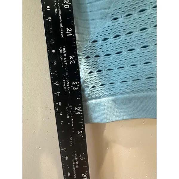 Gymshark Energy+ Seamless Leggings High Waisted Blue Eyelet Tights Womens - Image 6