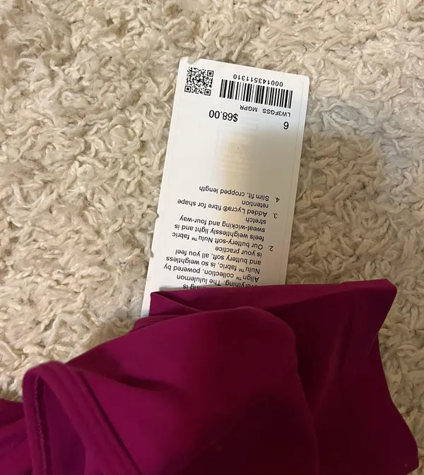 Lululemon Align Tee Size 6 Magenta - Image 5