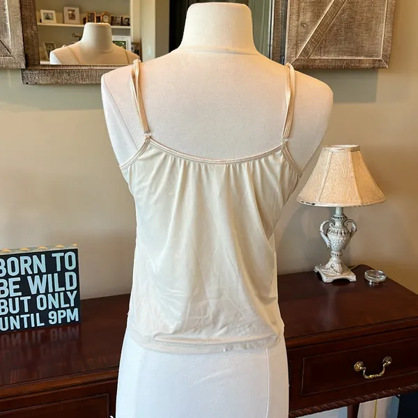 Romantic Lace Nylon Nude Cami - Image 8