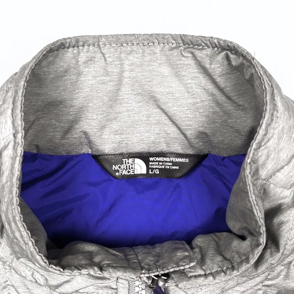 The North Face Thermoball Jacket Womens Large Gray Quilted Puffer Gorpcore‎ - Image 6