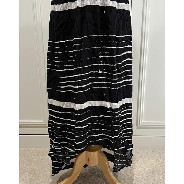 Anthropologie Lilka Mixed Media Maxi Dress‎ Polka Dot Stripe Boho Artsy Hippie - Image 3
