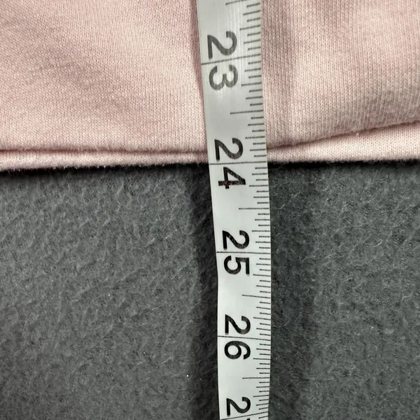 Under Armour Hoodie Womens‎ XL Pink Fleece Loose Fit Full Zip Hooded Sweatshirt - Image 11