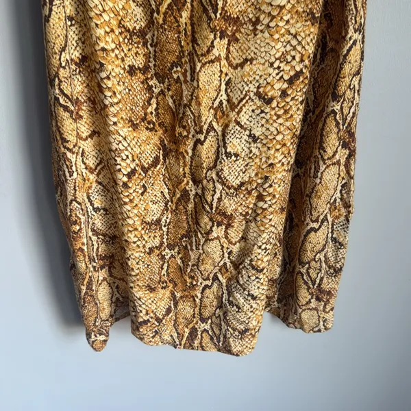 REFORMATION Vivette Snakeskin Mini Dress Medium - Image 8