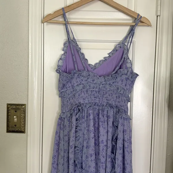 Elliatt Victorian lilac floral ruffle maxi dress - Image 9