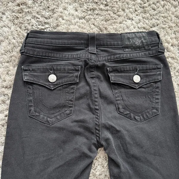 True Religion Black skinny jeans with silver studs Size 28 - Image 7