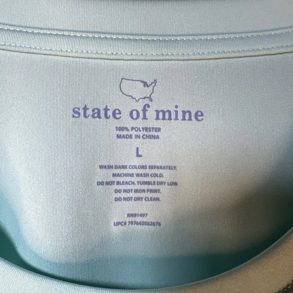 State of Mine Long Sleeve Women Shirt Texas Aqua Large UPF50+ Moisture Wicking - Image 4