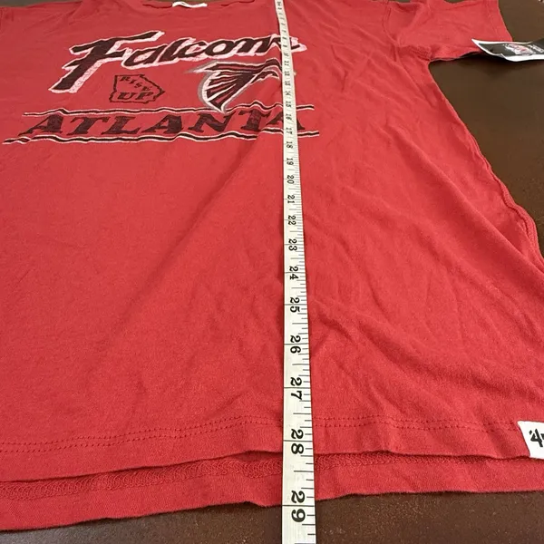 Atlanta Falcons Oversized relaxed Racer Red T-Shirt Women's Medium 47 Brand - Image 6