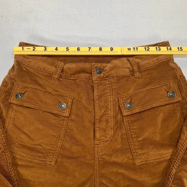 Free People Copper Rust Kyo Corduroy Utility Pants Size 6 Burnt Orange Cargo - Image 14