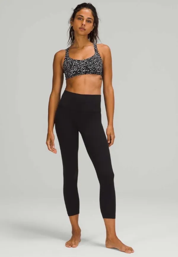 Lululemon Free to Be Bra Wild *Light Support, A/B Cup - Speckle Trail Black Multi / Highlight Yellow 6 - Image 6