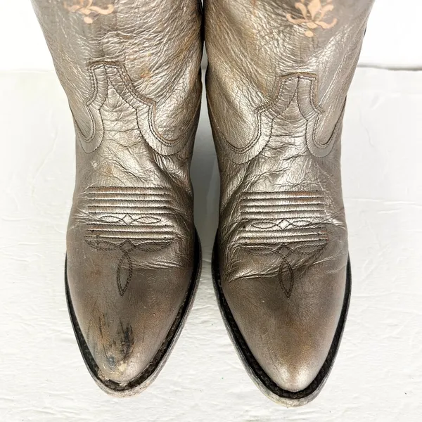 Shyanne Women's Lola Western Boot Size 6.5 Leather Metallic Point Toe - Image 6