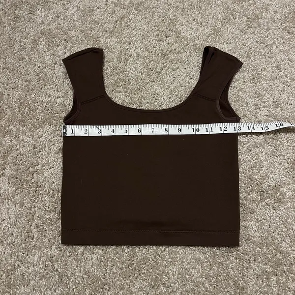 Garage Portia Square Neckline Tee Brown Womens Size XS - Image 4
