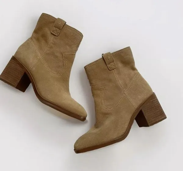 Suede Leather Sand Western Livie Bootie - Image 2