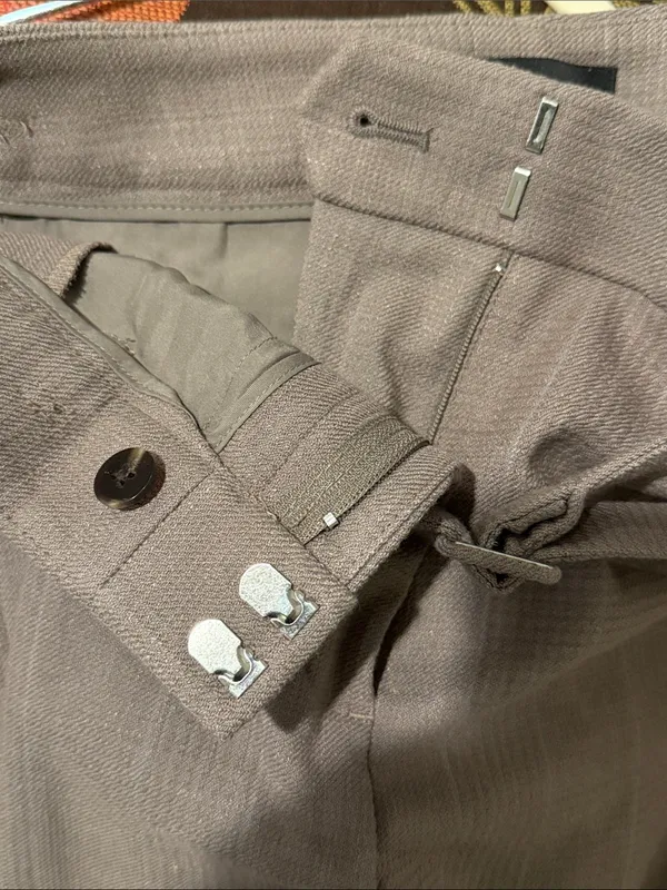 Ann Taylor Taupe Wide-Leg Cropped Pants with Belt - Image 5