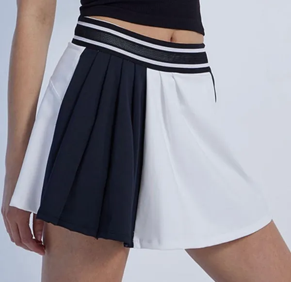 Free People Movement Round Robin Black White Colorblock Skort - Image 3