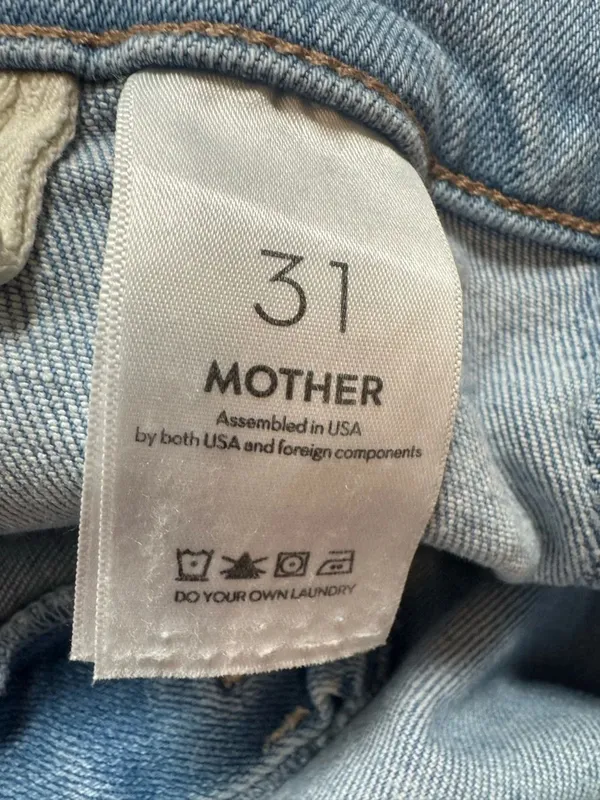 MOTHER Undercover Sneak Patch Pocket Wide Leg Jeans 31 - Image 4