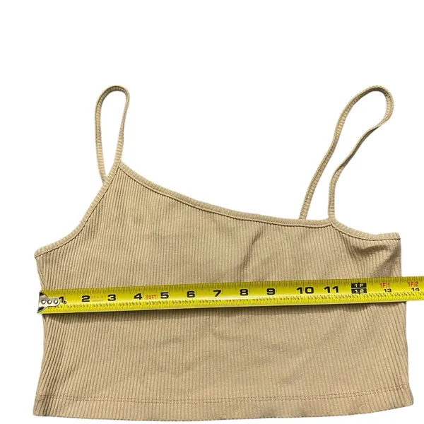 NA-kd Chic Beige Ribbed Crop Top - Image 4