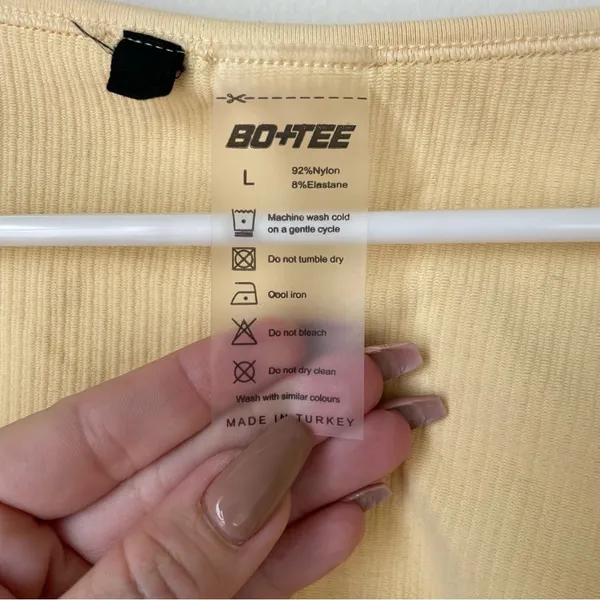 Bo + Tee Ribbed Long Sleeve Active Crop Top - Image 3