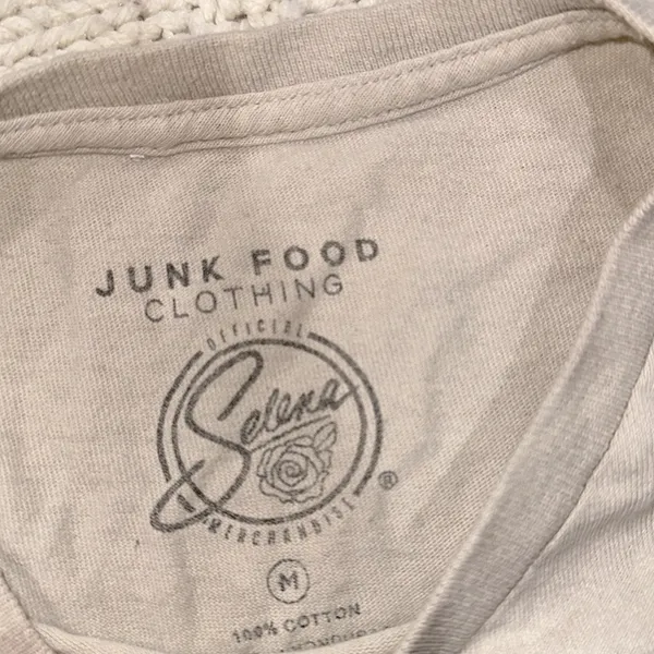 Junk Food Clothing Beige Selena Graphic Tee size medium - Image 5