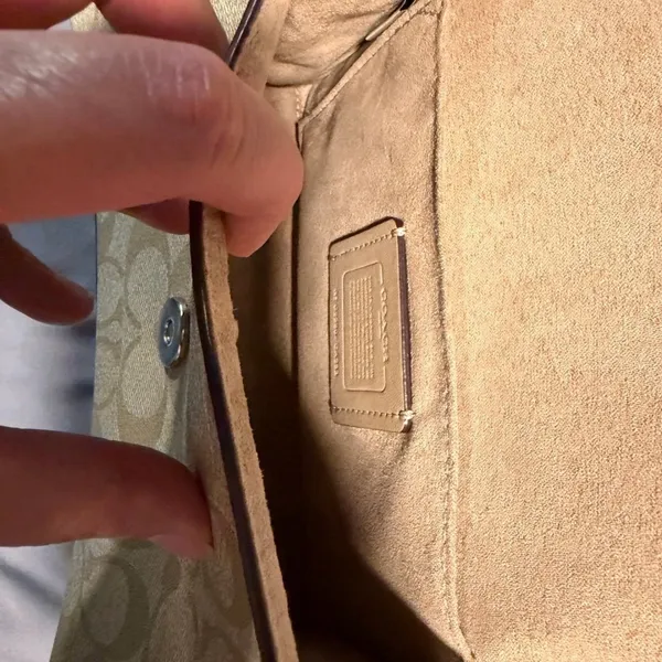 Coach Pink and Tan Crossbody Bag - Image 6