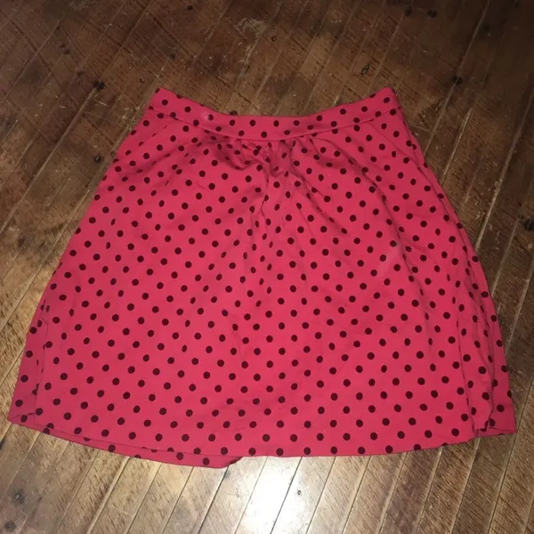 Boden red velvet gathered midi skirt with pockets - Image 2