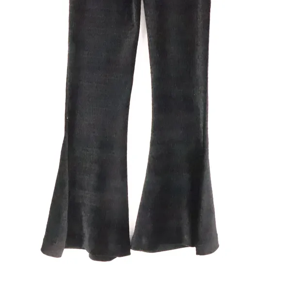 Free People Ribbed Knit Flare Pants Womens Size XS Black Boho Bell Bottom Pullon - Image 9