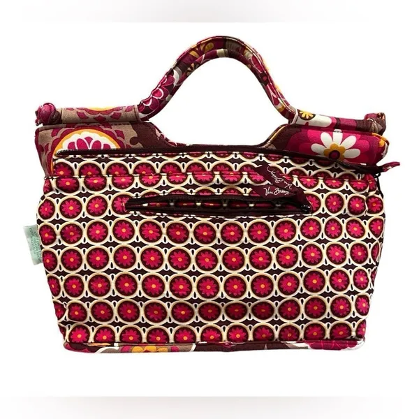 Vera Bradley 2009 Carnaby Floral The‎ Gabby Quilted Tote Handbag Pink Boho Chic - Image 7