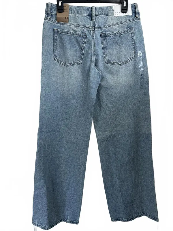 Pacsun Casey Low Rise Baggy Jeans Ripped Indigo NWT Size 27 - Image 5