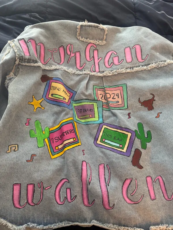 Morgan Wallen Jean Jacket Blue Size XL - Image 2