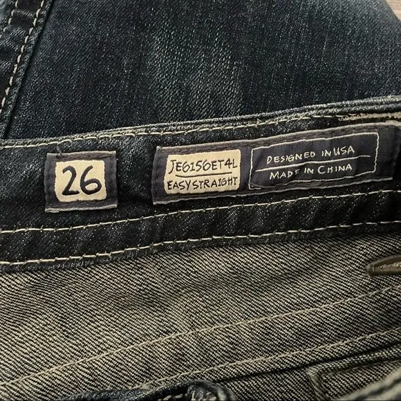 Miss Me Jeans FDL Easy Straight Dark Wash Rhinestone Bling Pockets Size 26 | 2 - Image 12